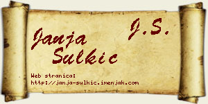 Janja Šulkić vizit kartica